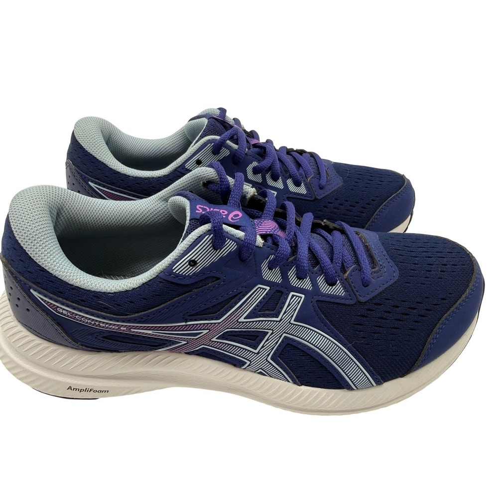 ASICS Gel-Contend 8‎ Womens Running Shoes Navy Blue Purple 1012B320 US 9